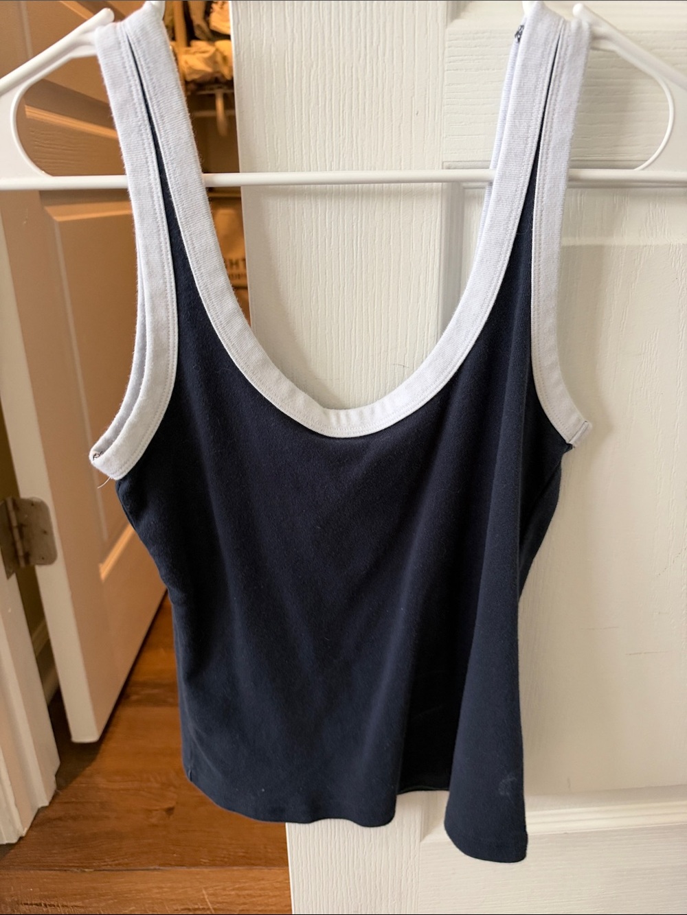 Abercrombie & Fitch Navy Tank with White Trim